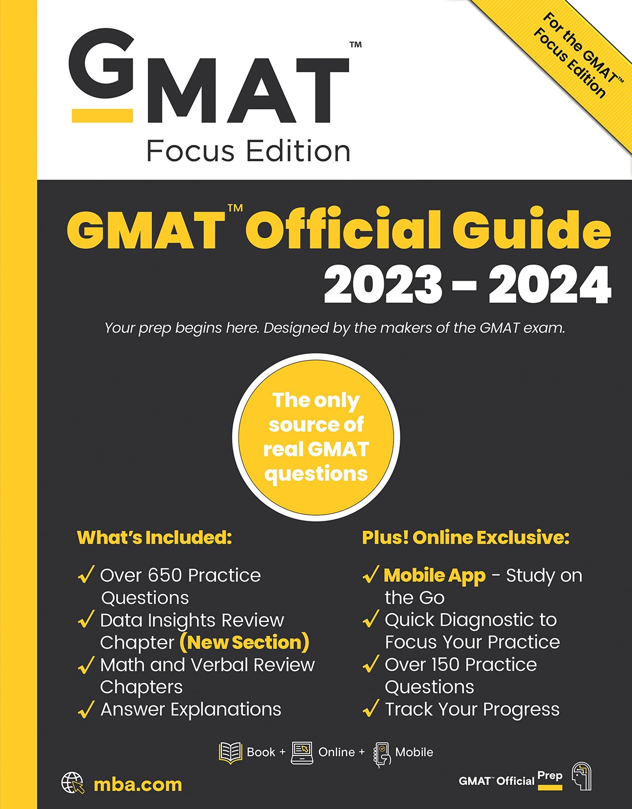 GMAT Official Guide 2023-2024, Focus Edition: Includes Book + Online Questio…