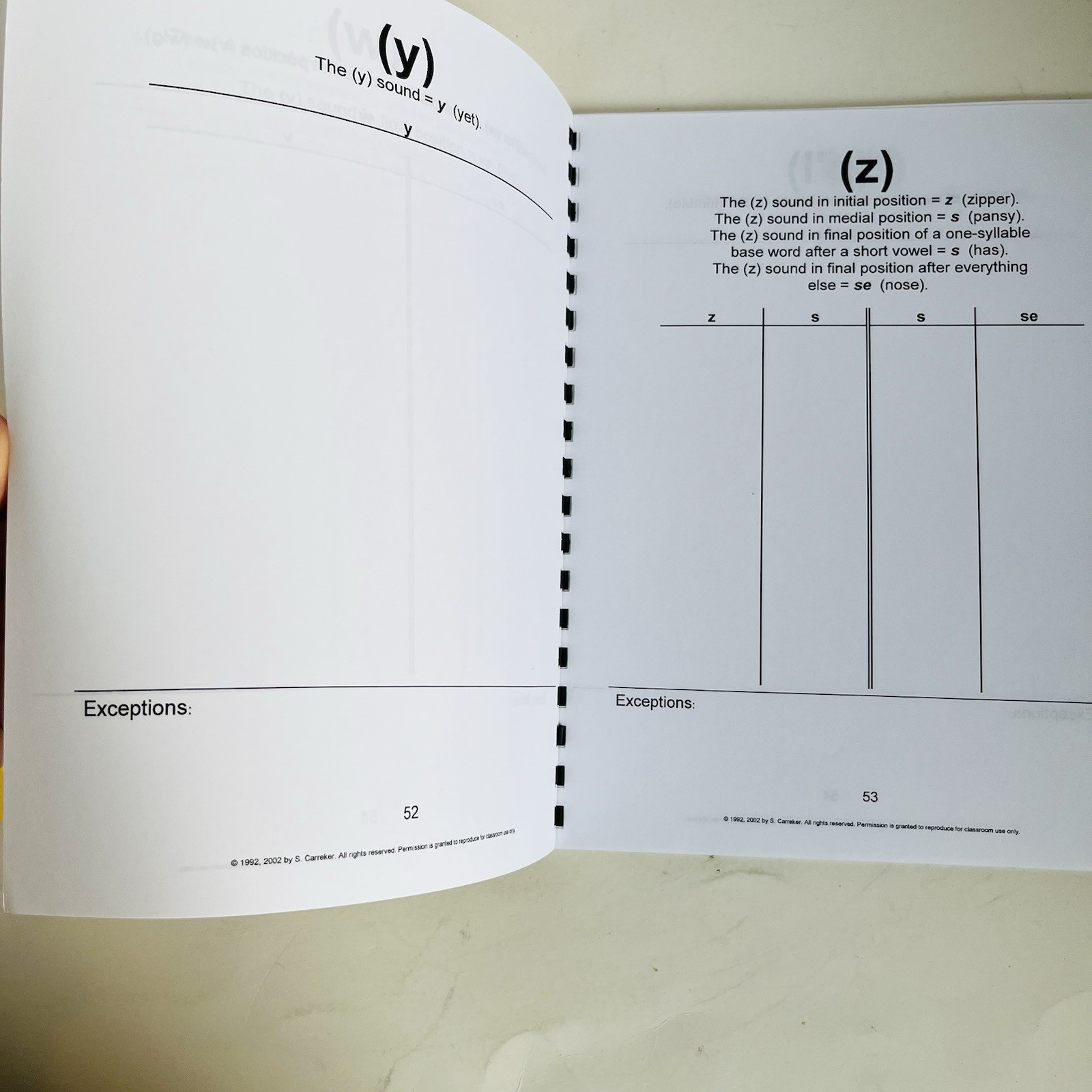 Scientific Spelling Student Notebook Suzanne Carreker Neuhaus Dyslexia Unused