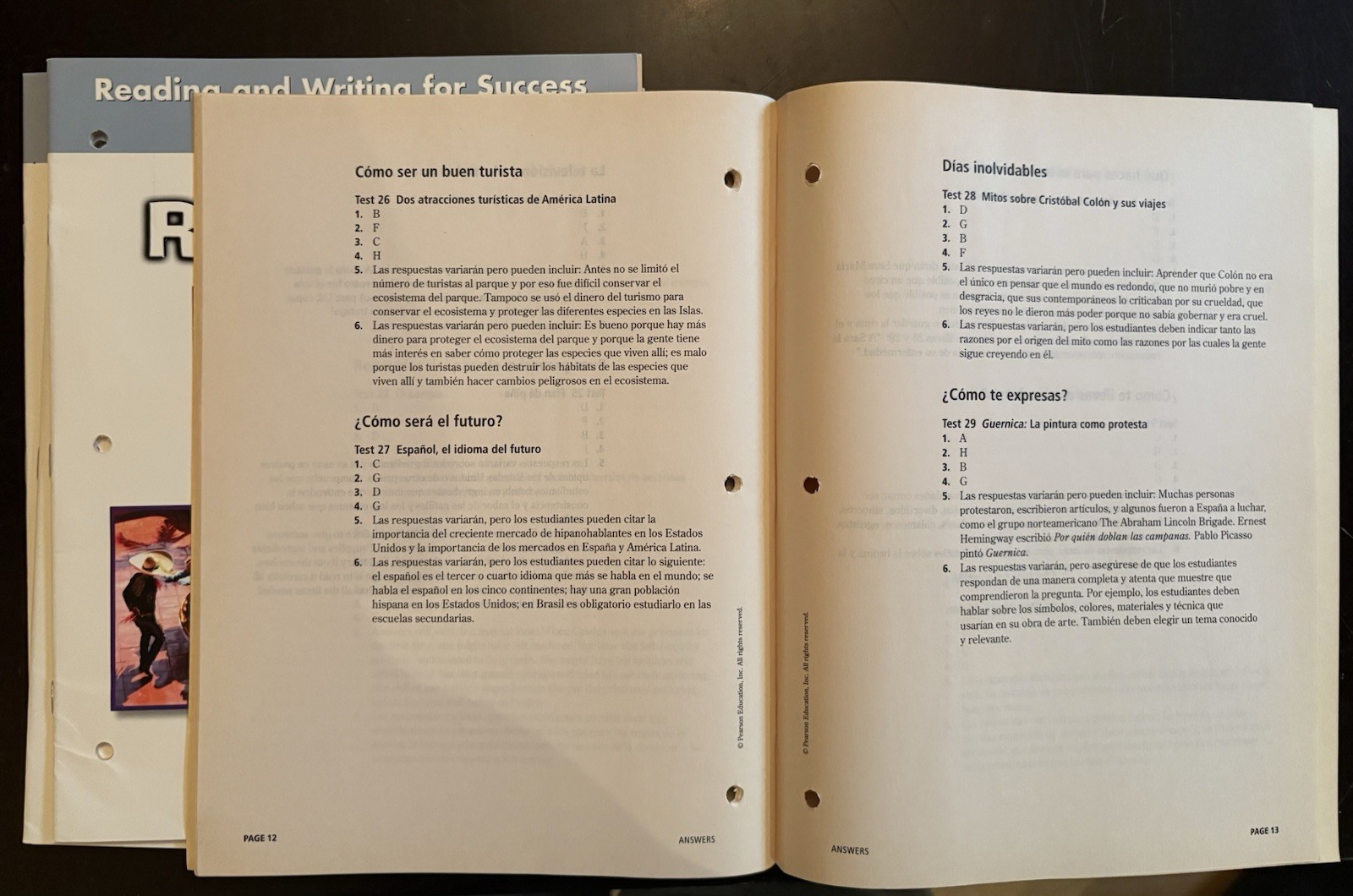 Prentice Hall Realidades Pre-Spanish and Pre-AP Spanish Workbooks