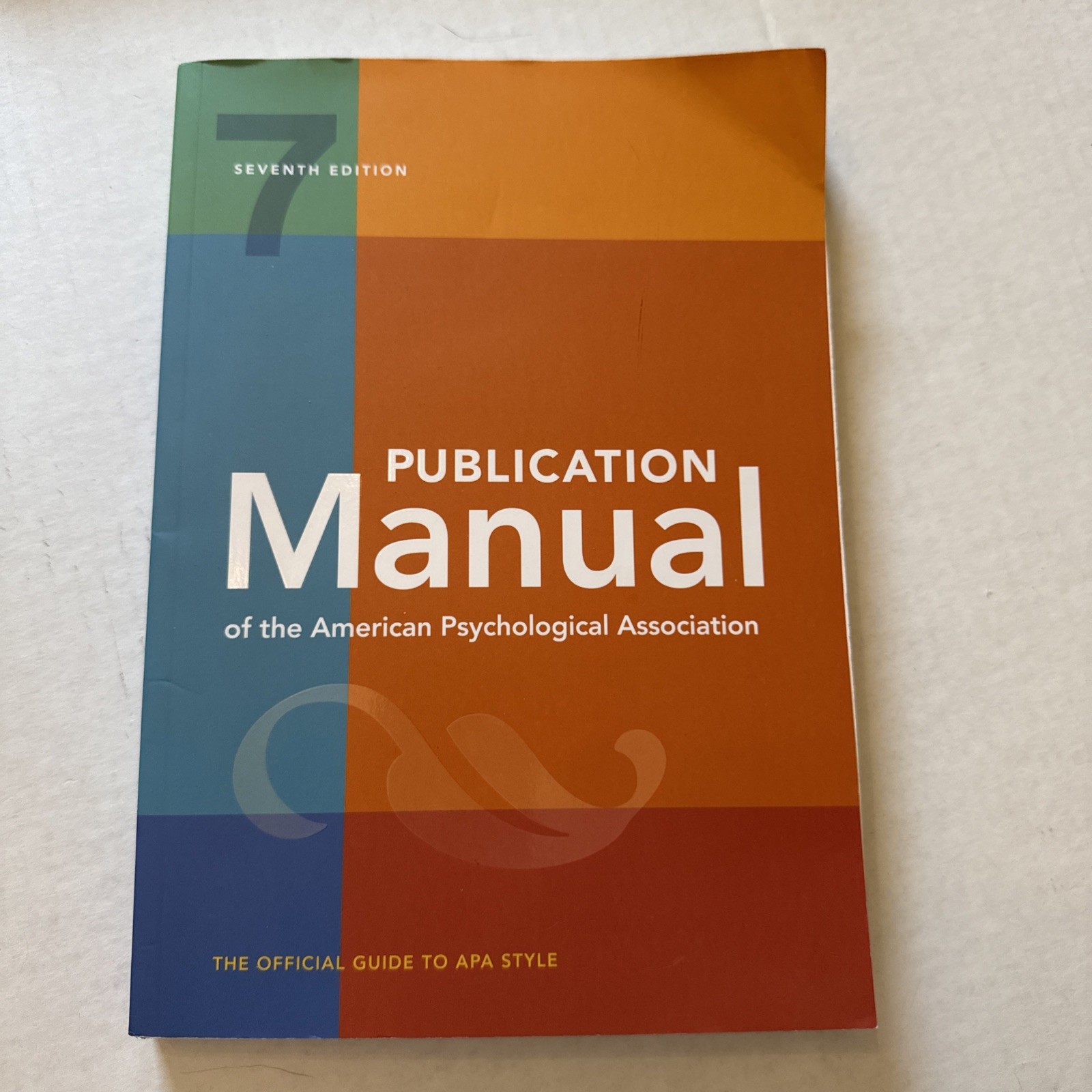 Publication Manual (OFFICIAL) 7th Edition of the American Psychological…
