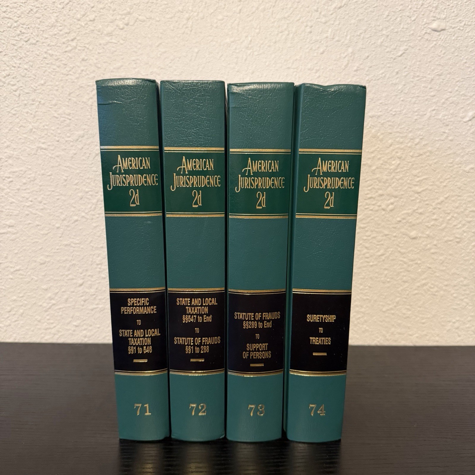 American Jurisprudence 2d Volumes 71-74 Vintage Legal Law Book Set Decor Office