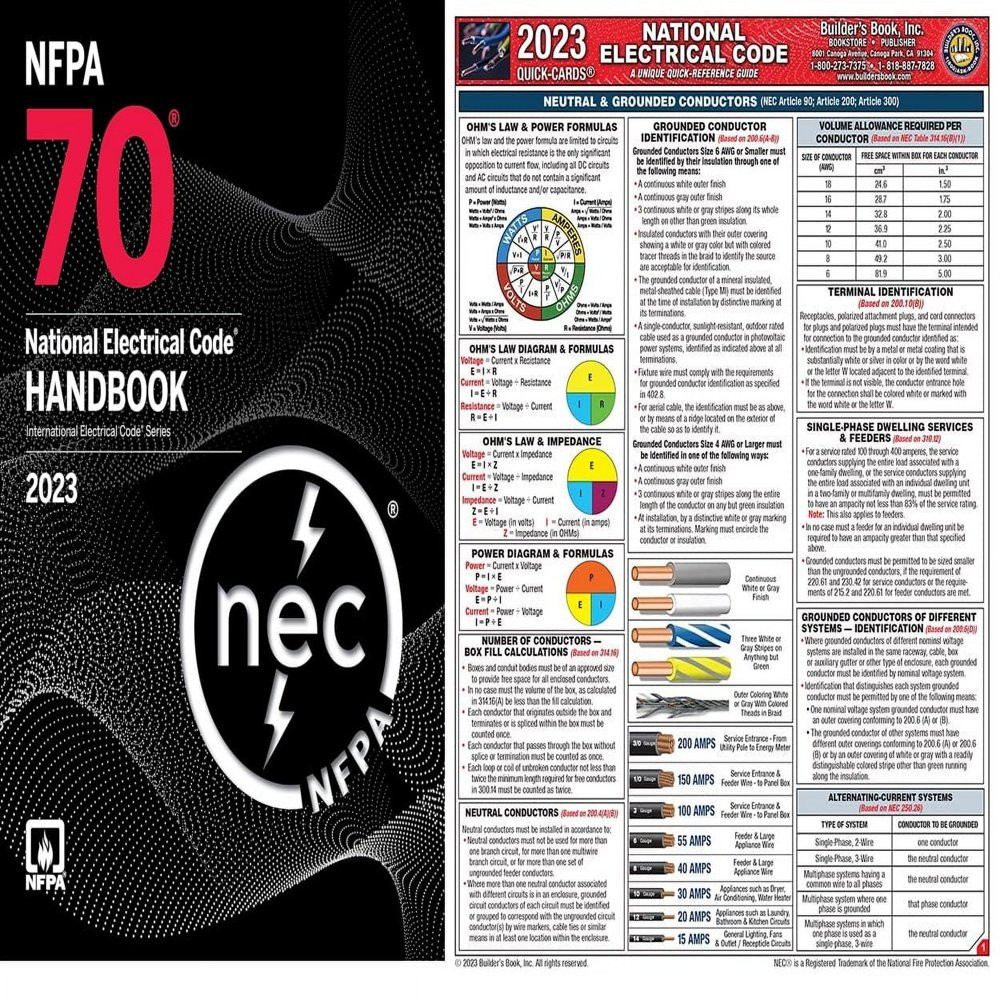 NFPA 70, NEC Handbook, 2023 Edition, with Tabs Hardcover + QUICK CARD