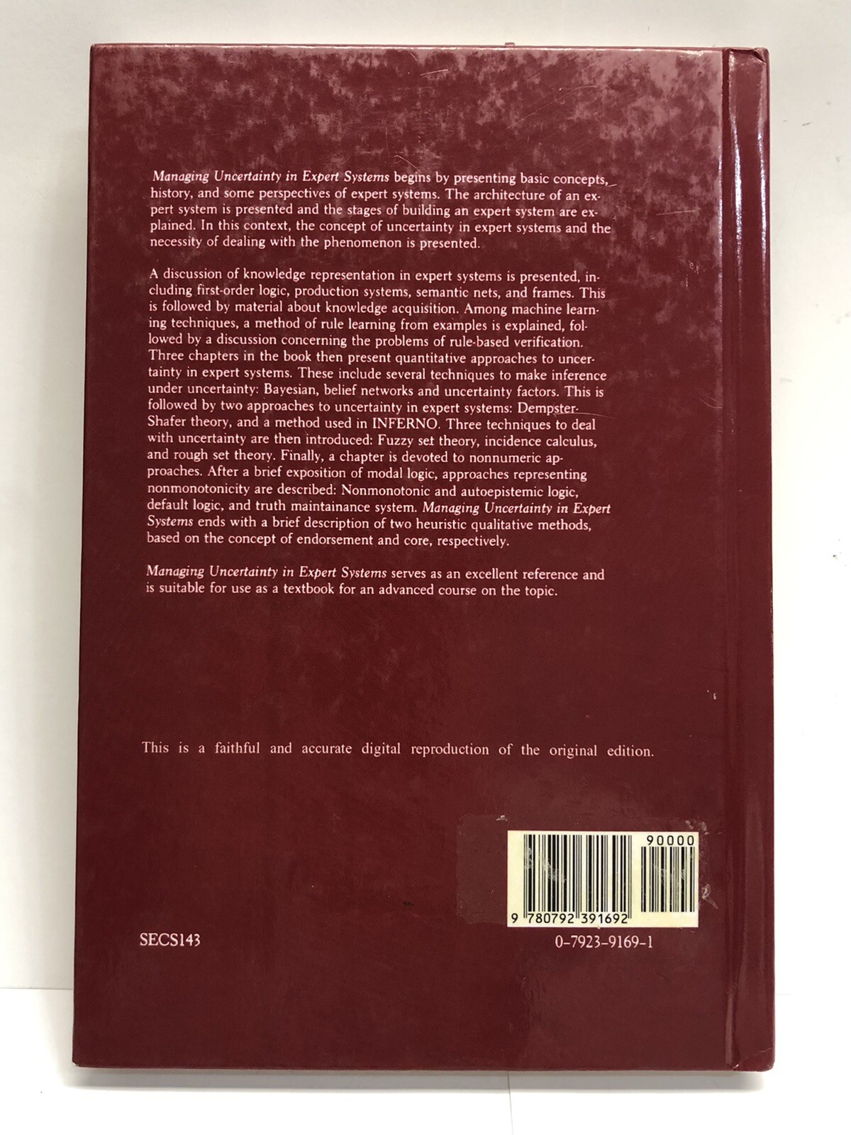 Managing Uncertainty in Expert Systems by Grzymala-Busse, Jerzy W.