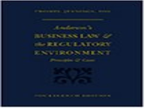 Andersons Business Law and the – GOOD