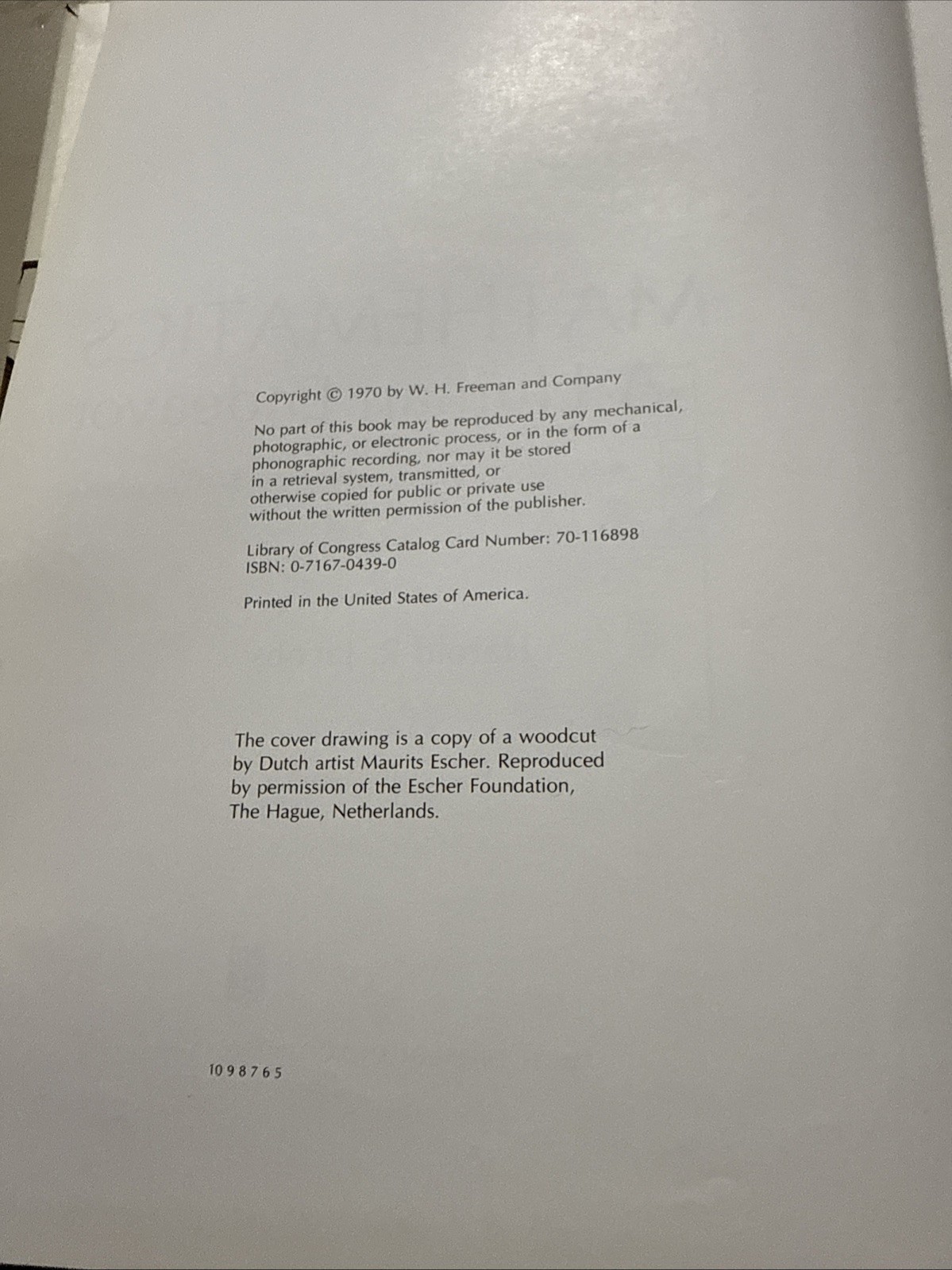 Mathematics : A Human Endeavor by Harold R. Jacobs (1970, Hardcover) 1st Ed
