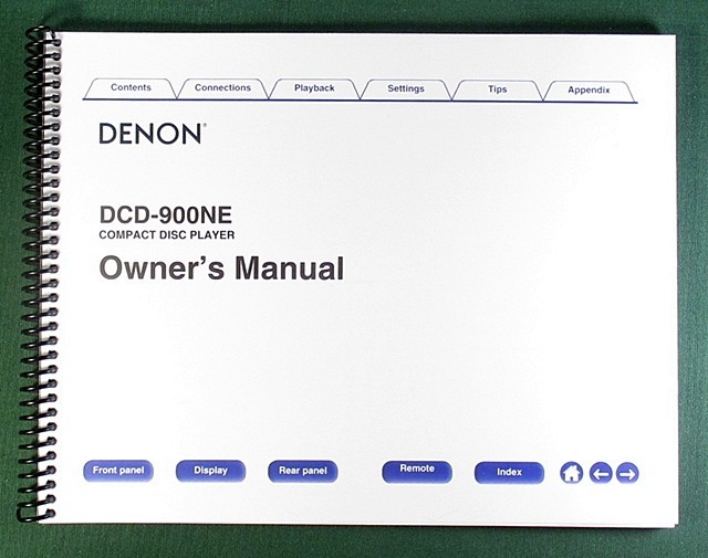 Denon DCD-900NE Instruction Manual: Full Color 59 Pages & Protective Covers!
