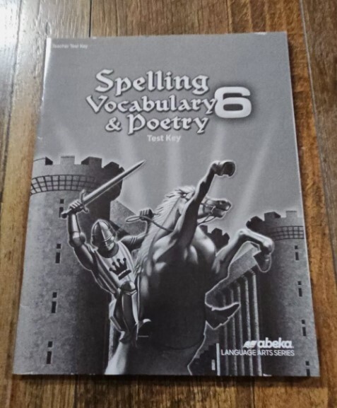 CURRENT Abeka A Beka 6th Grade Spelling 6 Test Key