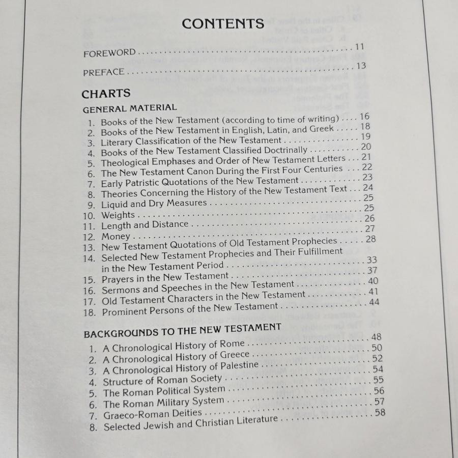 Chronological & Background Charts New Testament Wayne House Spiral Book Vtg