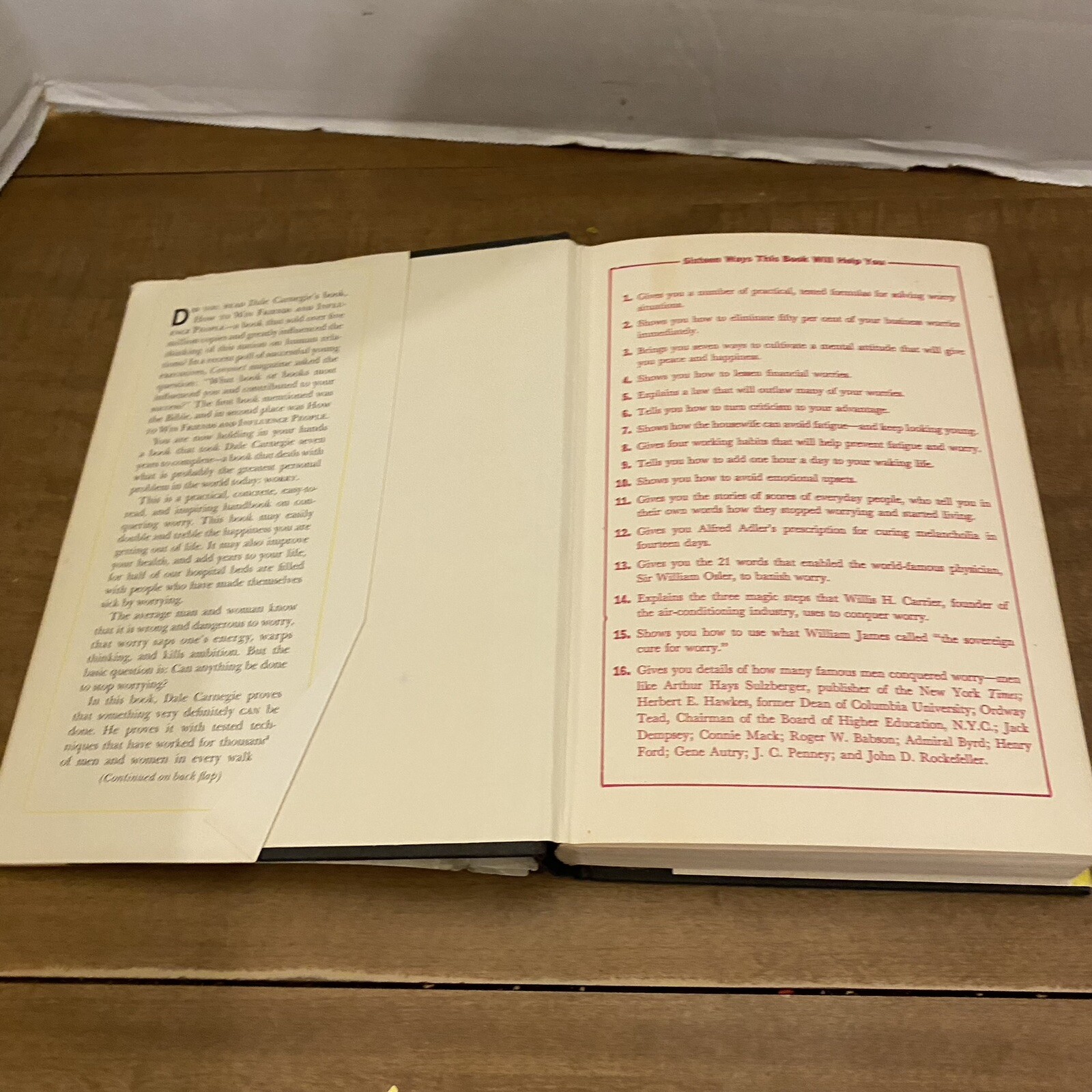 How to Stop Worrying and Start Living by Dale Carnegie (1948 hardcover)