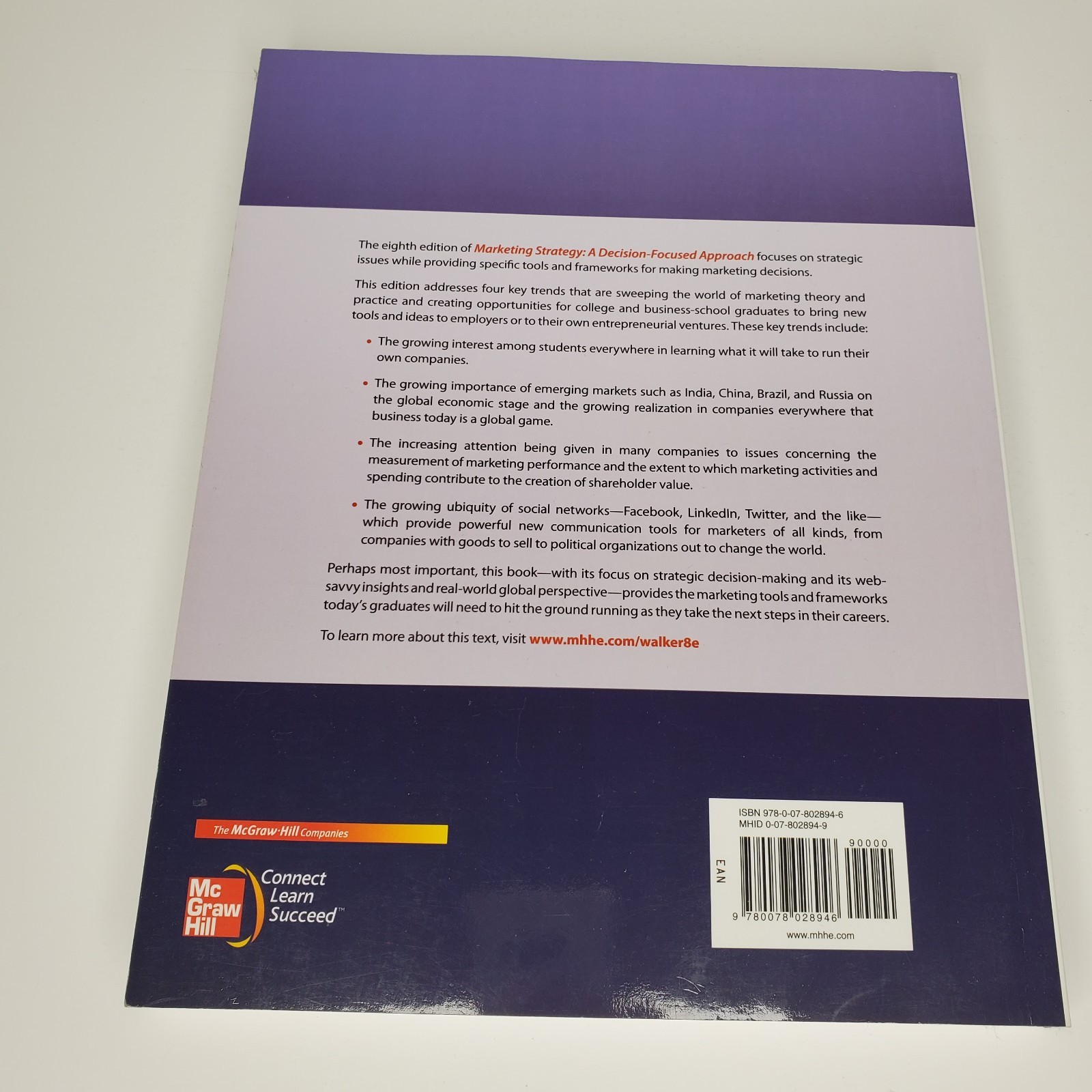 Marketing Strategy A Decision Focused Approach Irwin Marketing 8th Edition Good
