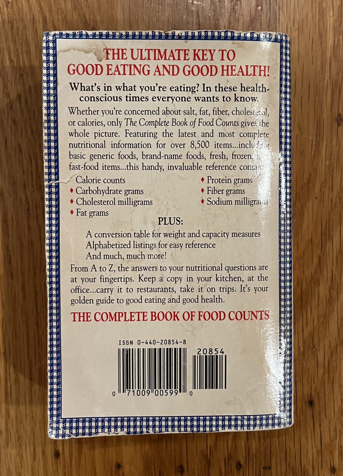 The Complete Book Of Food Counts By Corinne T. Netzer (2008, Paperback)