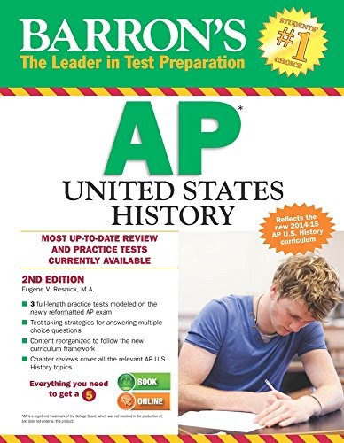 BARRON’S AP UNITED STATES HISTORY, 2ND EDITION By Resnick Eugene M.a. **Mint**