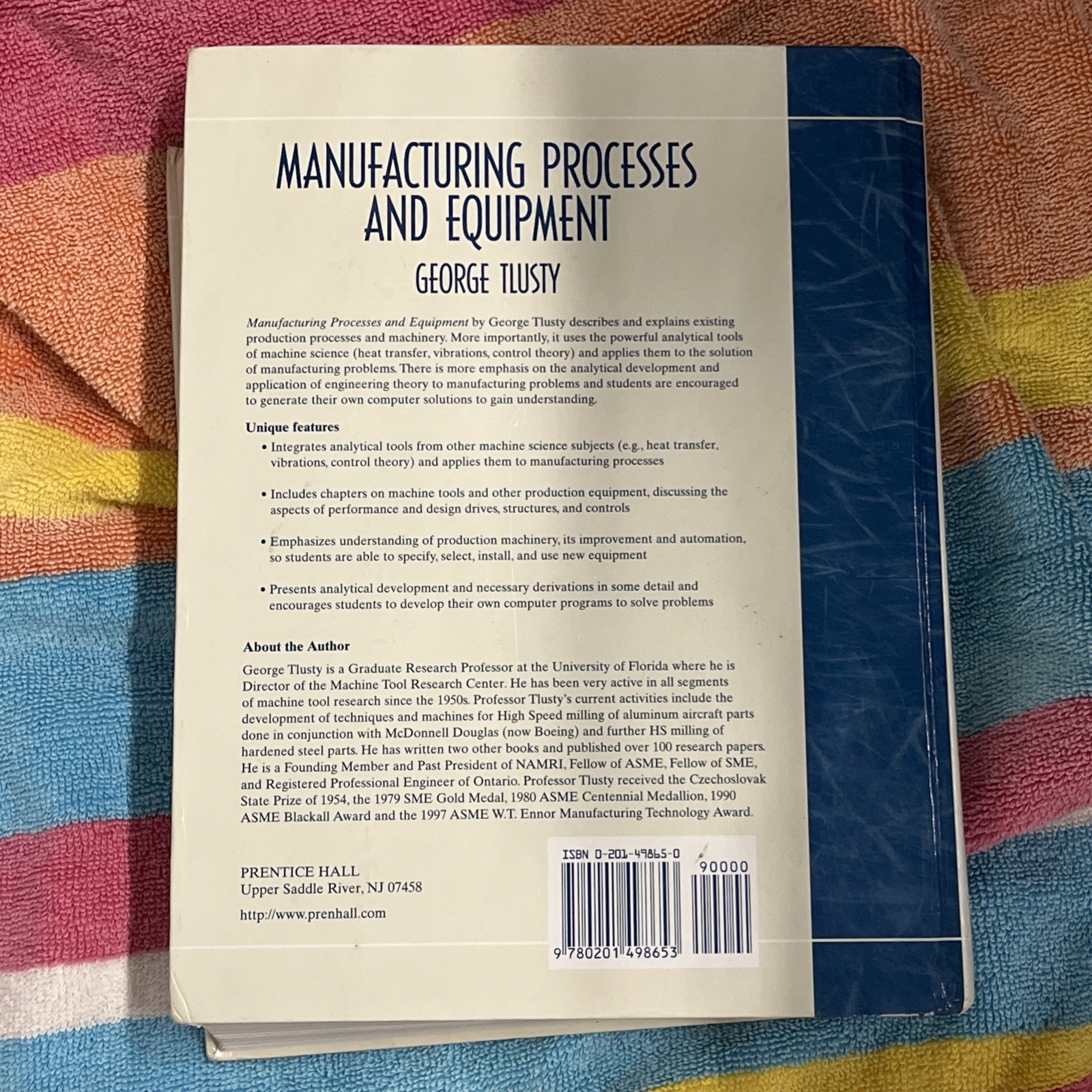 Manufacturing Process and Equipment by Tlusty, George