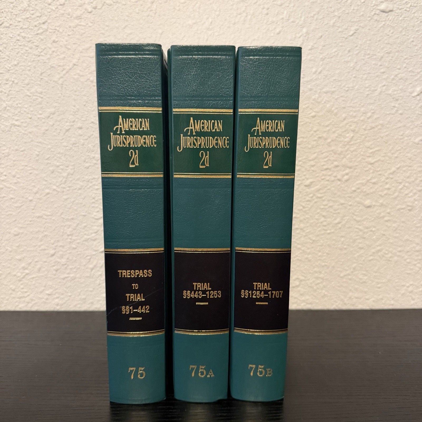 American Jurisprudence 2d Volumes 75-75B Vintage Legal Law Book Set Decor Office