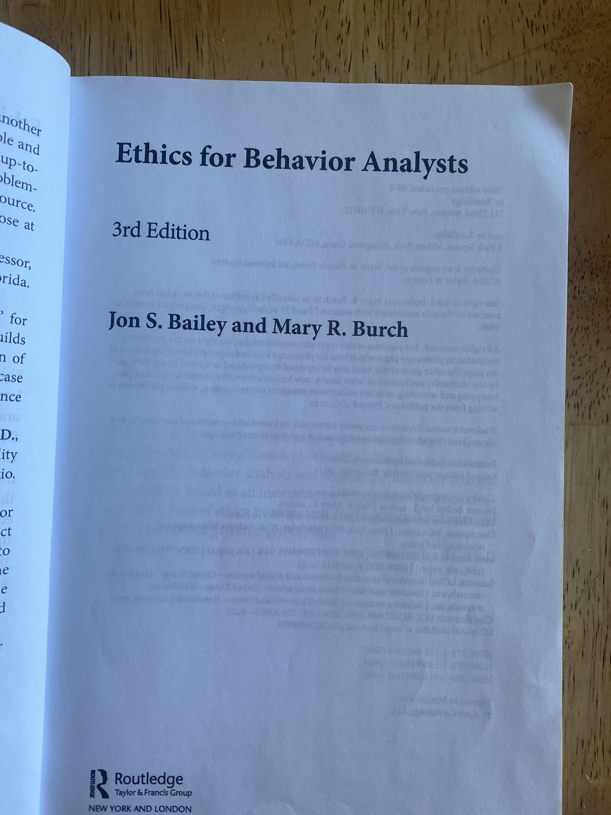 Ethics for Behavior Analysts by Bailey, Jon, Burch, Mary