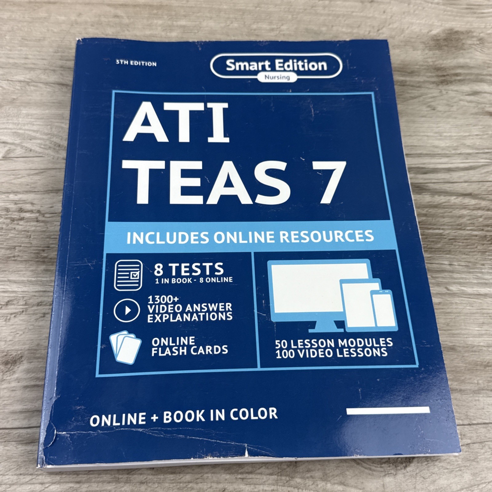 ATI TEAS 7 Study Guide Smart Edition 5th Ed Online + Book