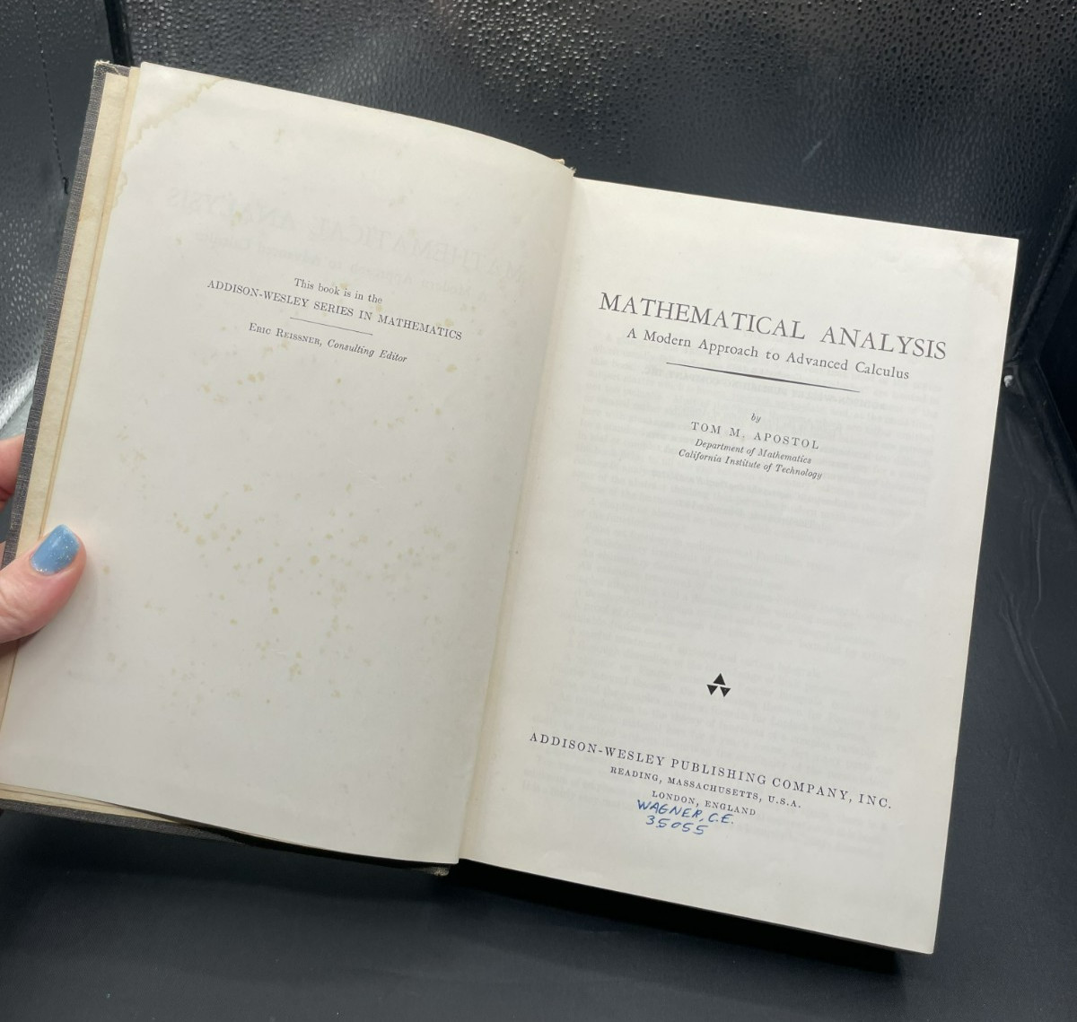 Mathematical Analysis A Modern Approach Tom Apostol 1957 1st Edition Hardcover H
