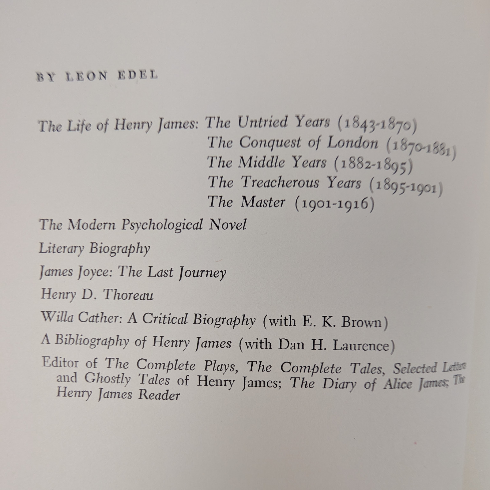 Henry James: The Master (1901-1916) by Leon Edel – 1972, First Edition, HC DJ