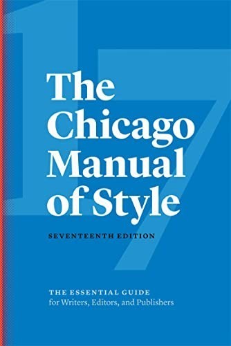 The Chicago Manual of Style 17th Edition 2017 Hardcover Chicago Press VG