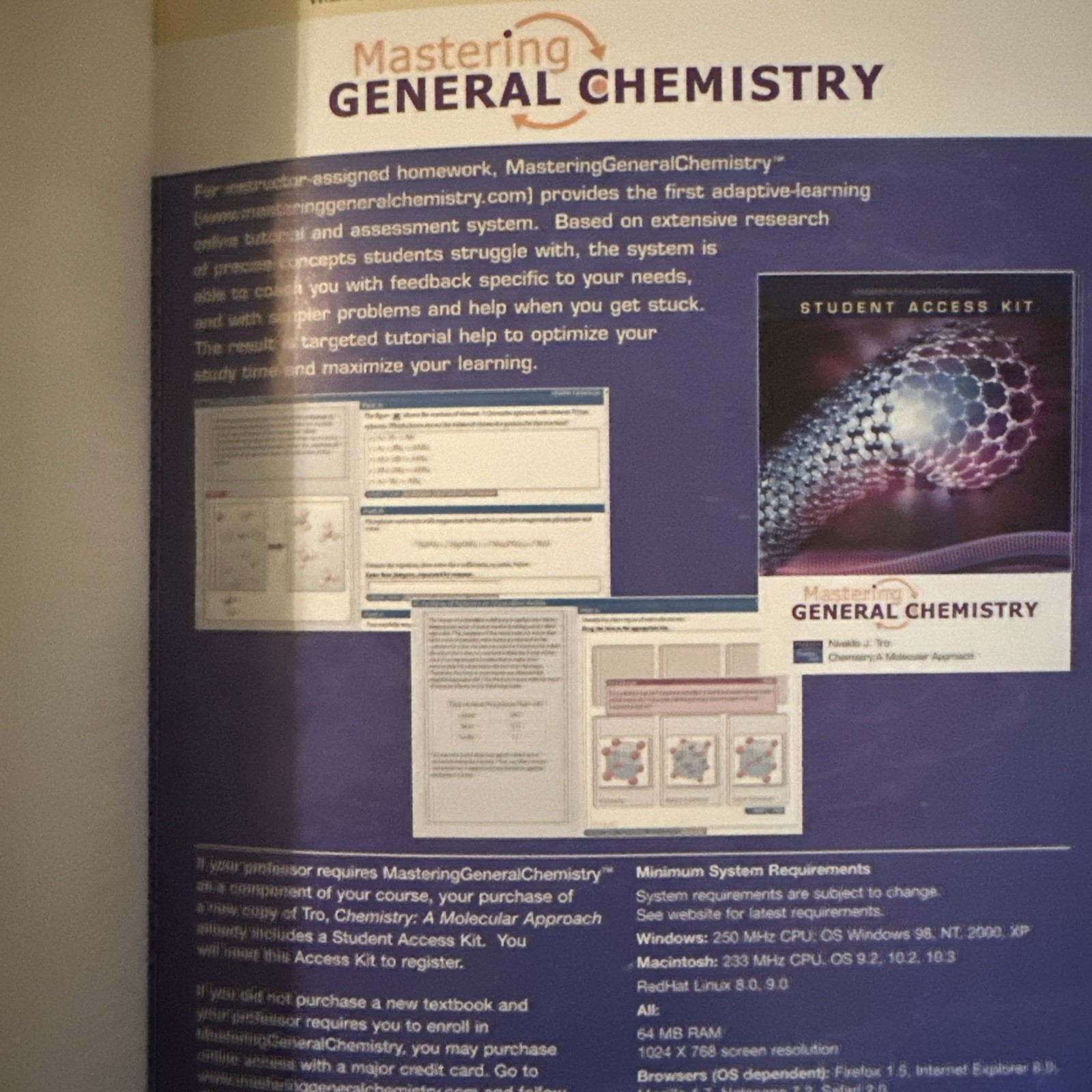 Chemistry A Molecular Approach Hardcover Nivaldo Jose Tro
