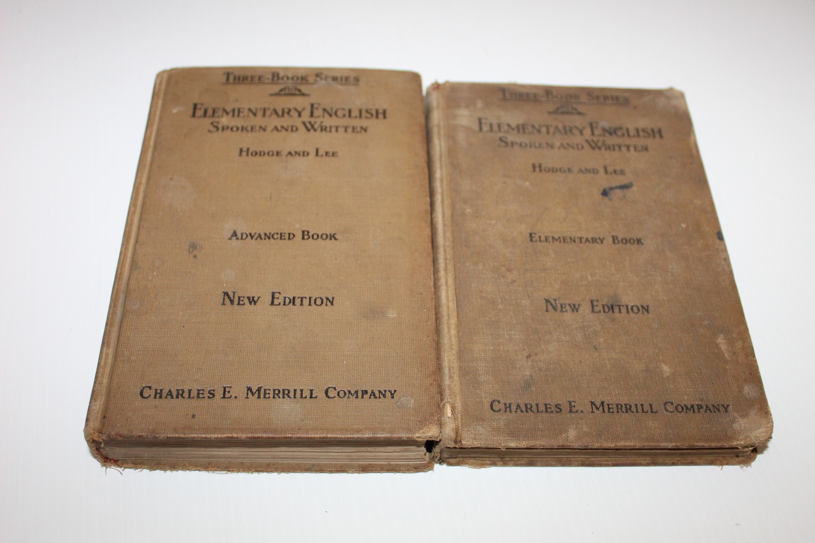 Vintage Elementary English Spoken & Written Textbook Set Hodge Lee 1926 1928