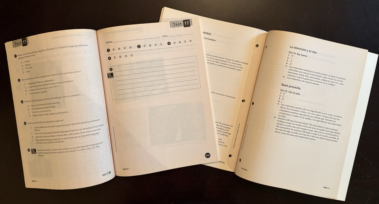 Prentice Hall Realidades Pre-Spanish and Pre-AP Spanish Workbooks