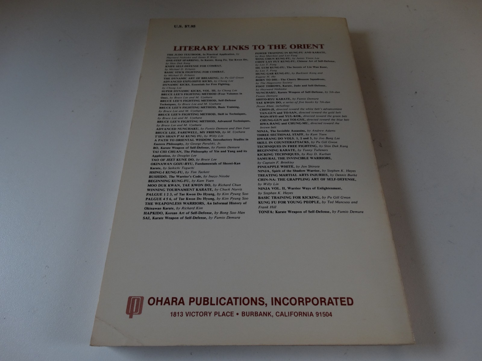Basic Training for Kicking; Pu Gill Gwon, 1982, 2nd Print