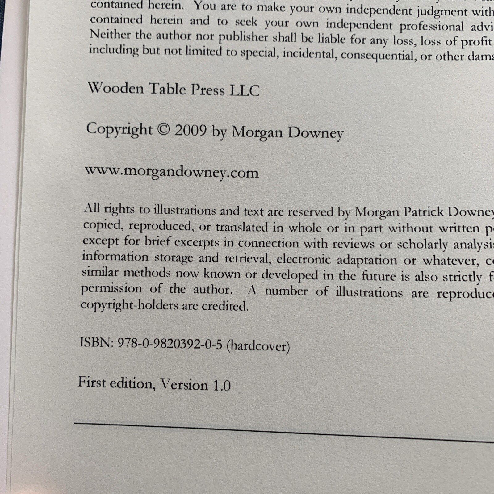OIL 101 By MORGAN DOWNEY Wooden Table Press 2009 1ST ED HB Book CG L01