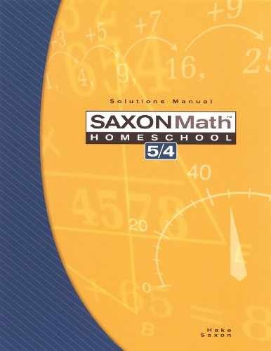 Saxon Math Homeschool 5 / 4: – Paperback, by Hake Stephen – Very Good o
