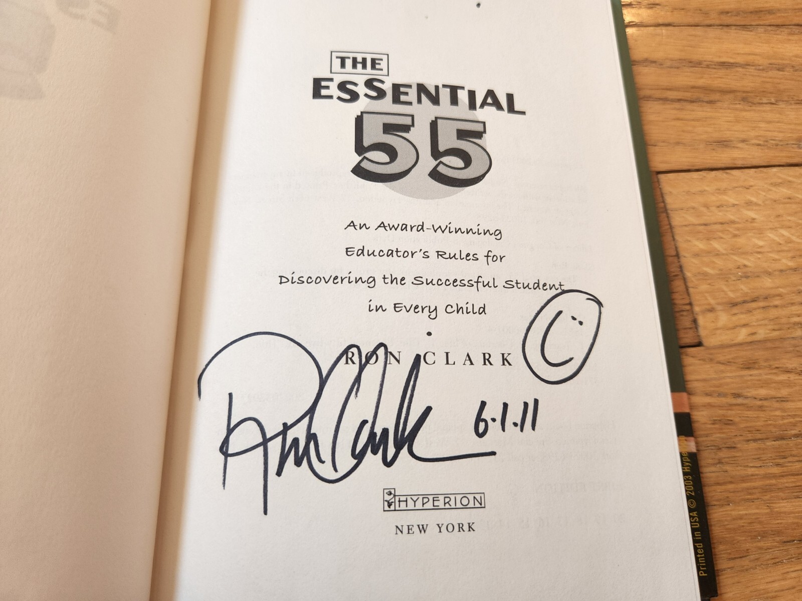 Ron Clark SIGNED The Essential 55 Workbook AND Book First Editions 2 COAs