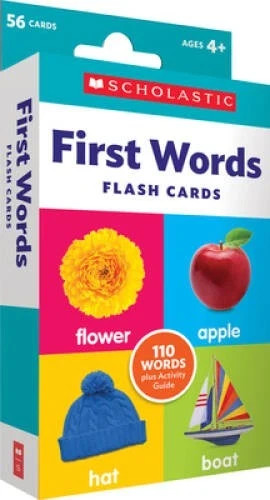 Flash Cards: First Words – Cards By Scholastic – GOOD