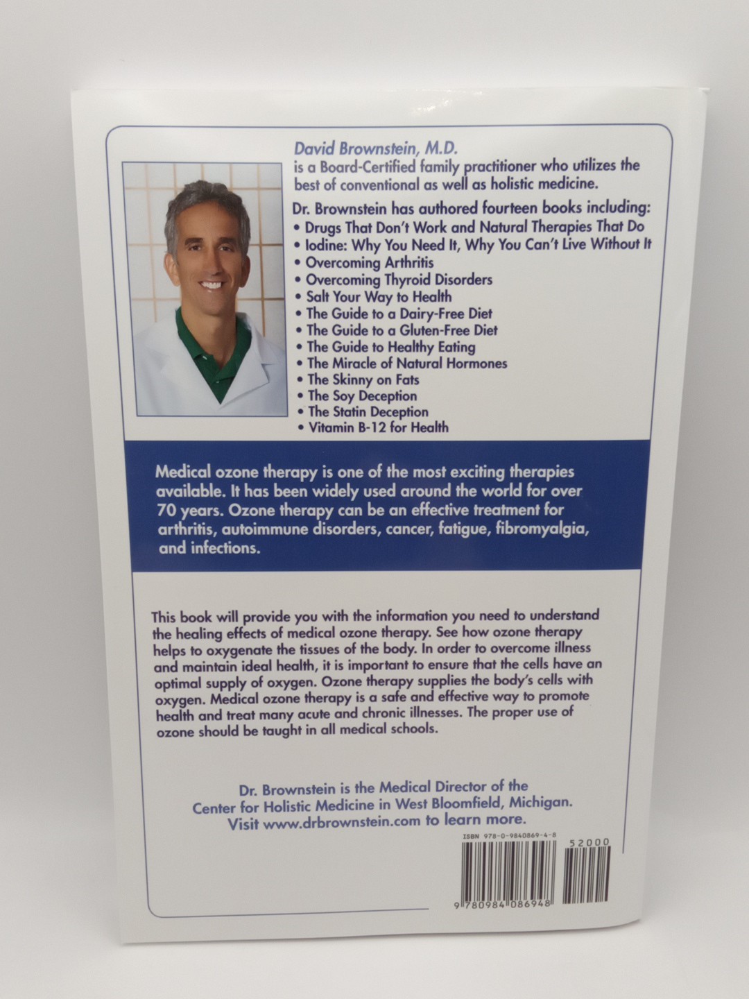 Ozone: the Miracle Therapy David Brownstein VG FREE SHIPPING