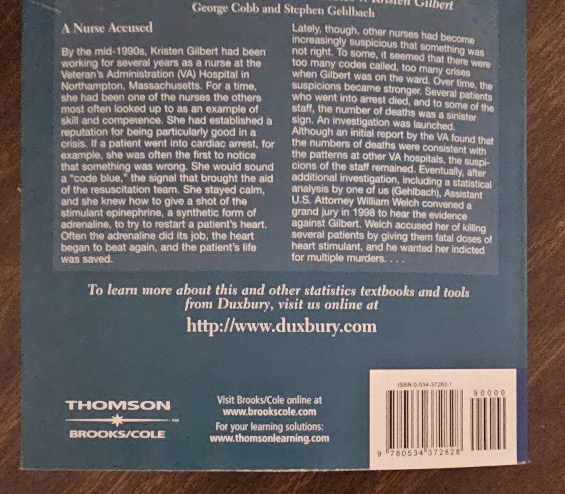 Statistics: A Guide to the Unknown – Peck, Casella, Cobb, Hoerl, Nolan, Starbuck