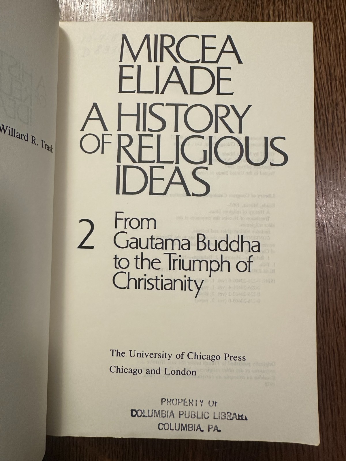 History of Religious Ideas, Volume 2 by Mircea Eliade 1984 PB RELIGION HISTORY