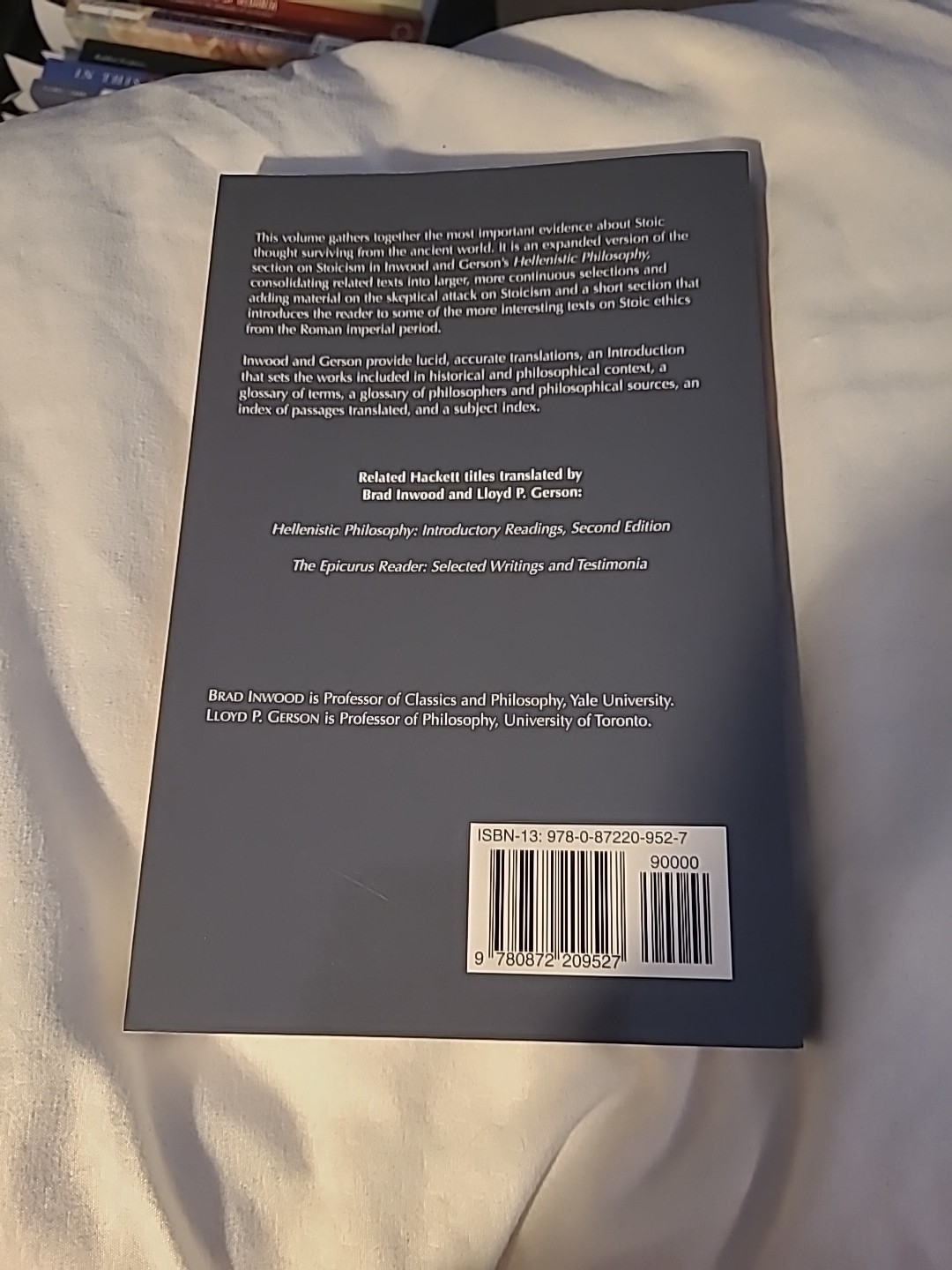 Hackett Classics Ser.: Stoics Reader : Selected Writings and Testimonia by Brad