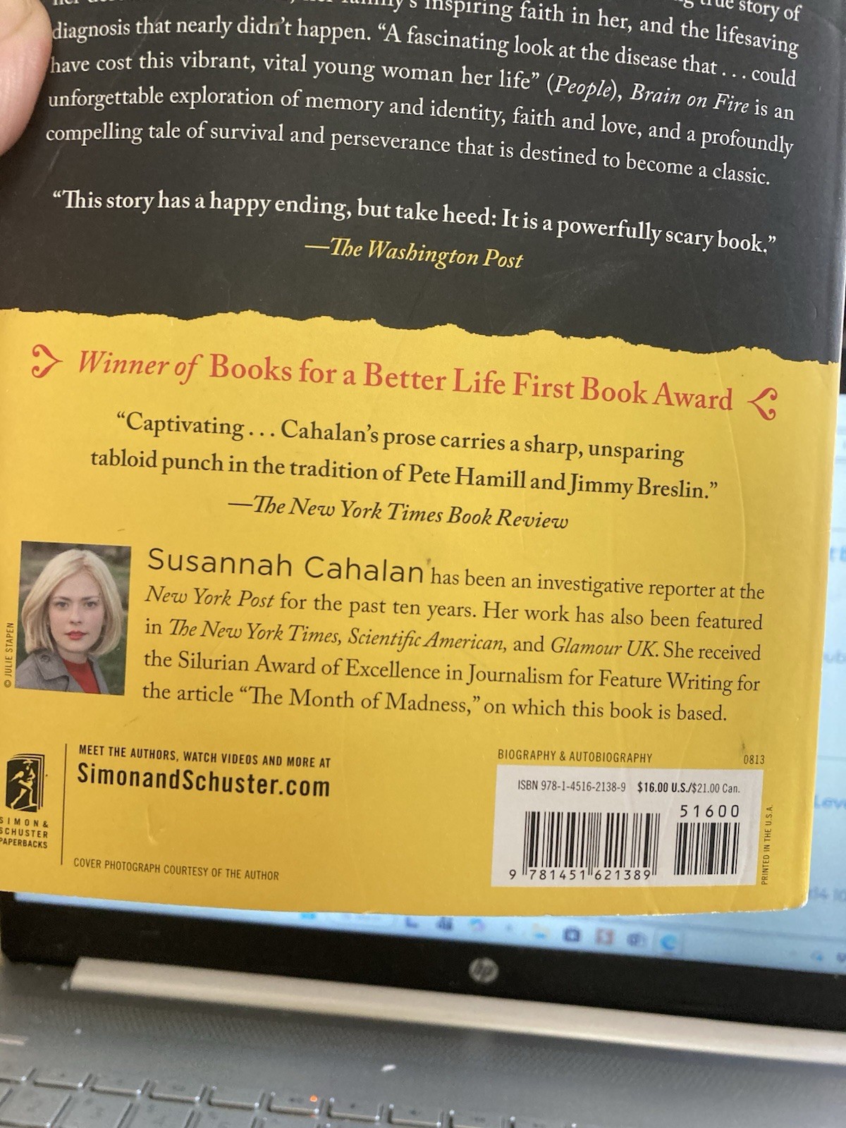 Brain on Fire : My Month of Madness by Susannah Cahalan (2013, Paperback)