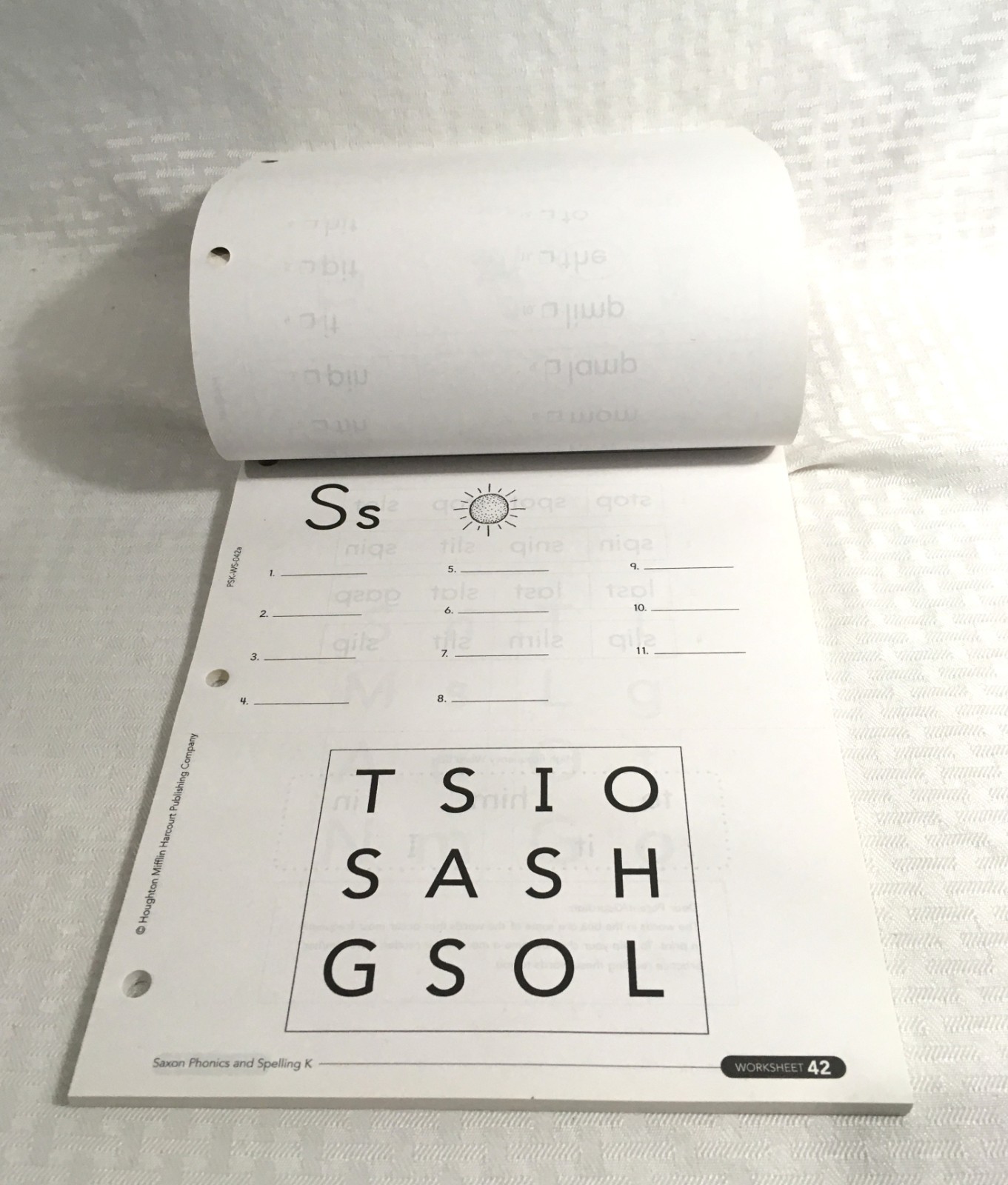 HMH SAXON PHONICS & SPELLING KINDERGARTEN STUDENT WORKBOOK / PART 1 & 2 / NEW