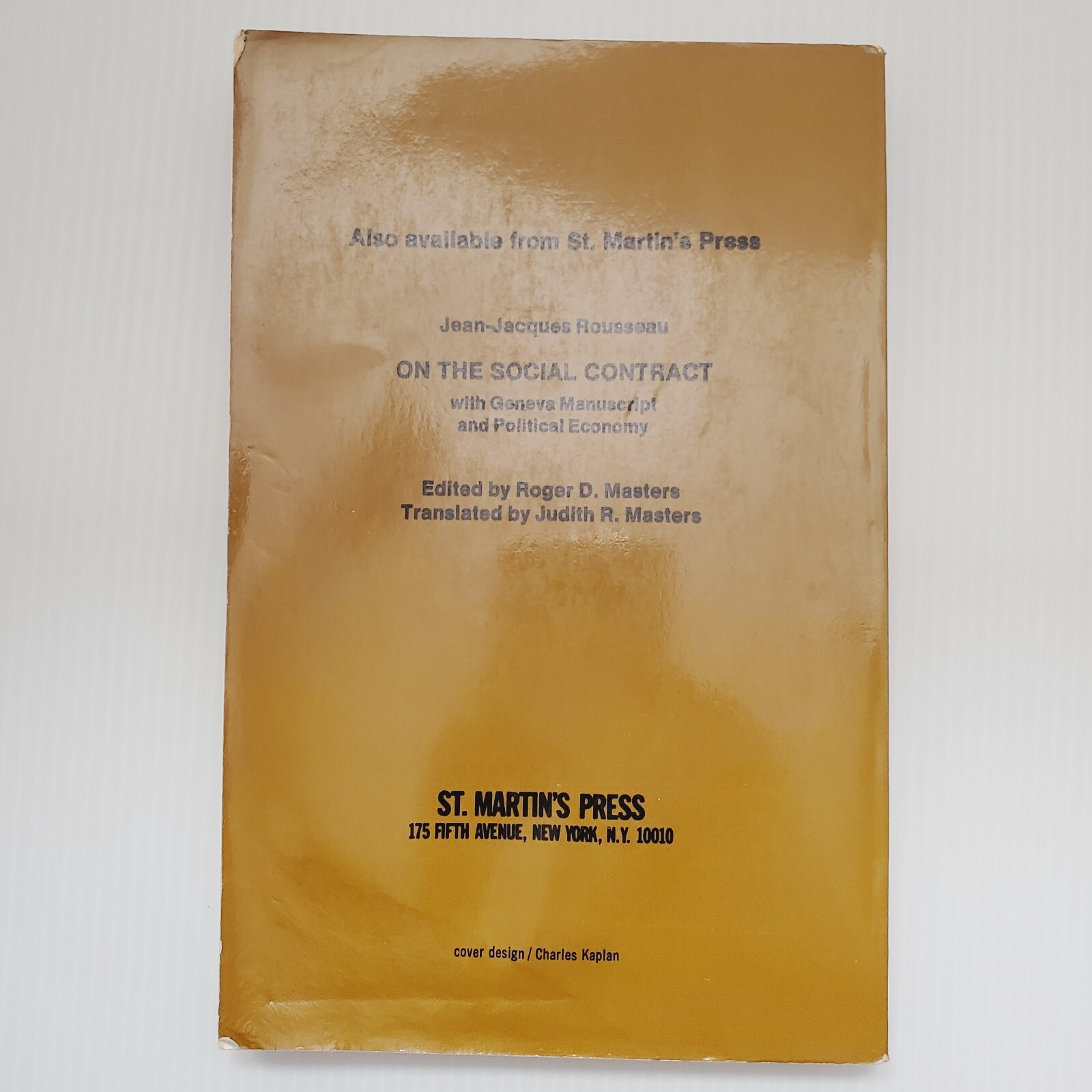 Jean-Jacques Rousseau The First and Second Discourses Vintage Paperback Book