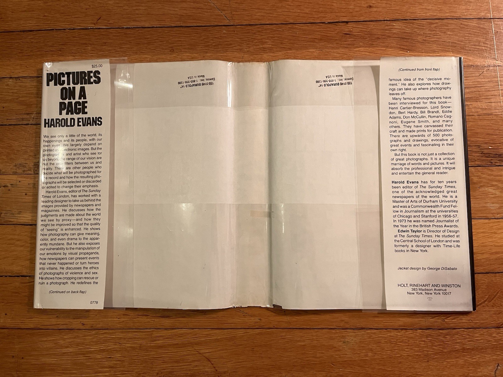 Pictures on a Page Harold Evans 1978 1st Edition USA Photojournalism