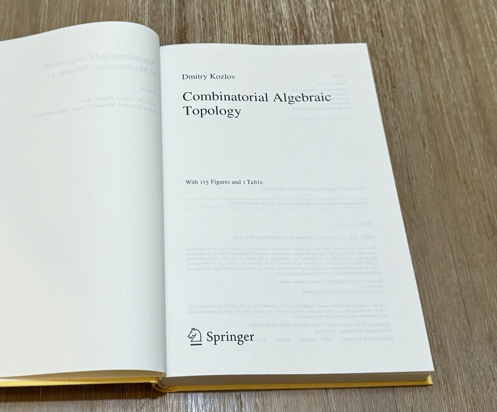 Combinatorial Algebraic Topology, Hardcover by by Dmitry Kozlov 2007 HC