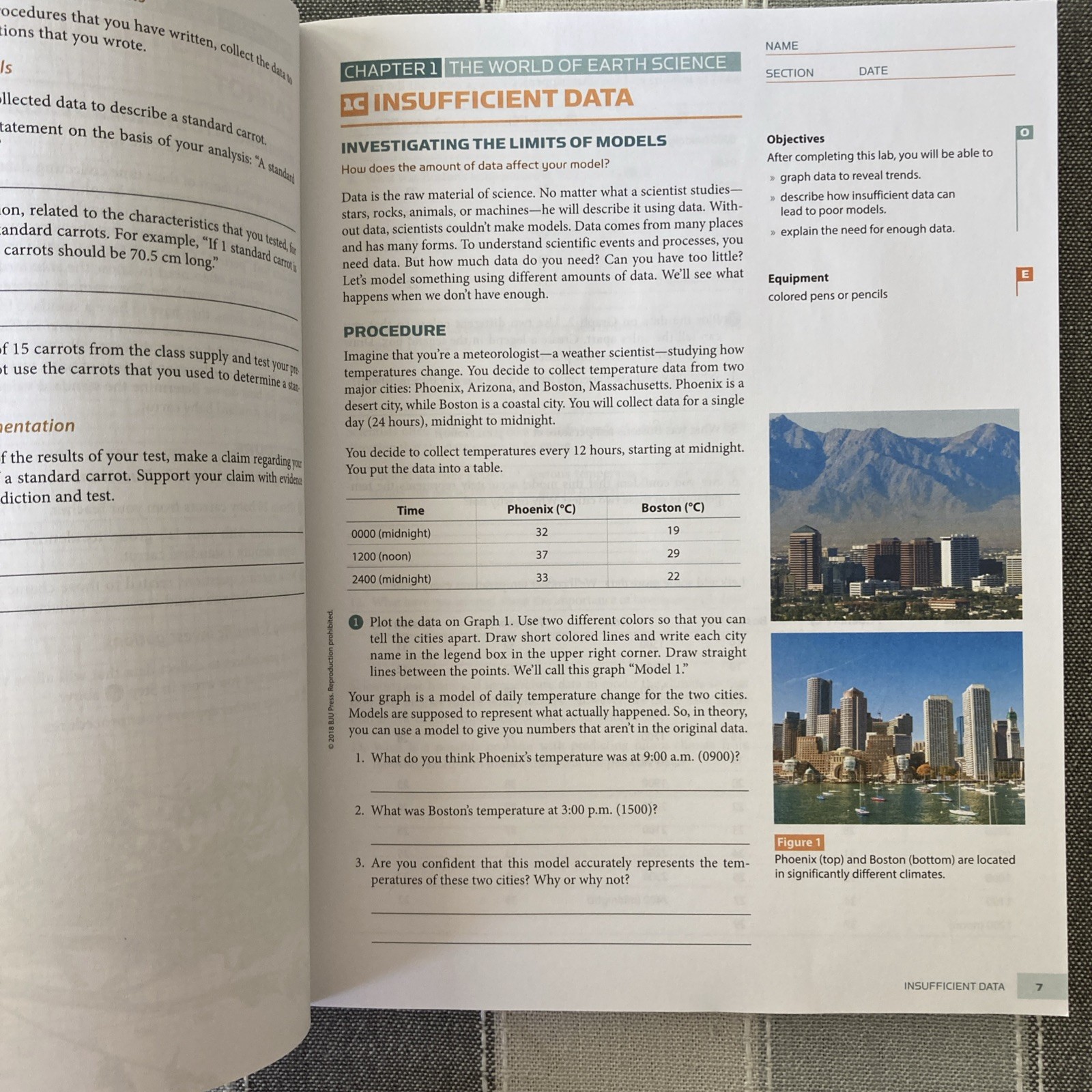 NEW BJU Press 8th Gr 8 EARTH SCIENCE STUDENT LAB MANUAL 5th ed geology solar sys