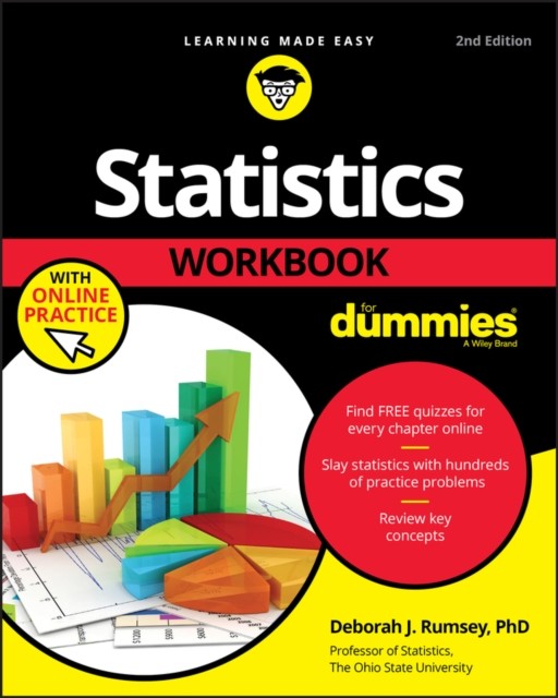 STATISTICS WORKBOOK FOR DUMMIES WITH ONL by Deborah J. Rumsey Paperback Business