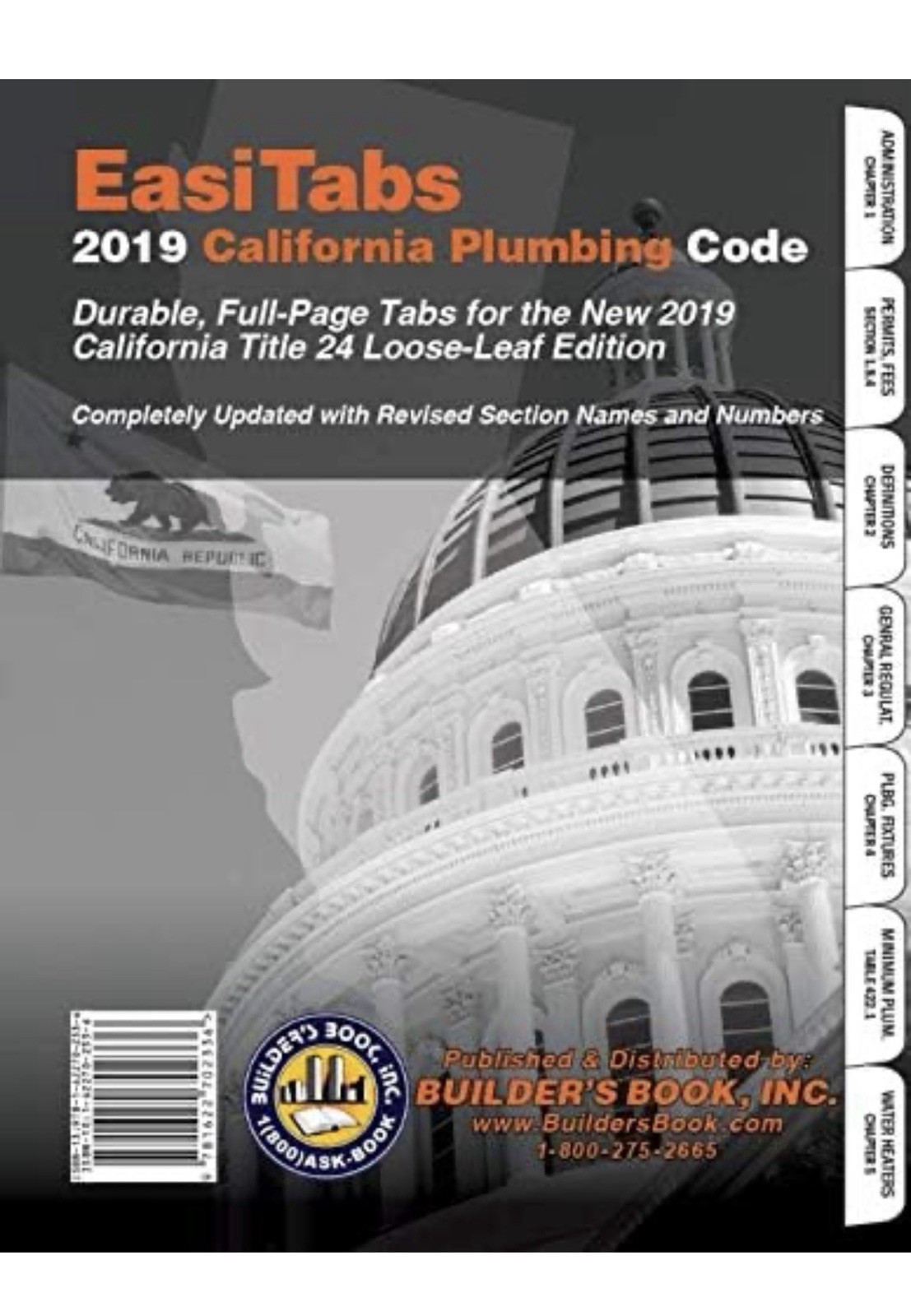 California Plumbing Code, Title 24 Part 5. 2019 Loose-Leaf EasiTabs