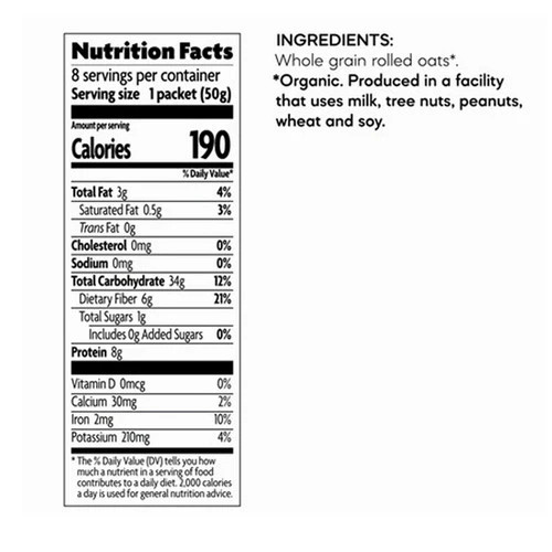 Organic Original Instant Hot Oatmeal 14 Oz(Case Of 6) By Natures Path