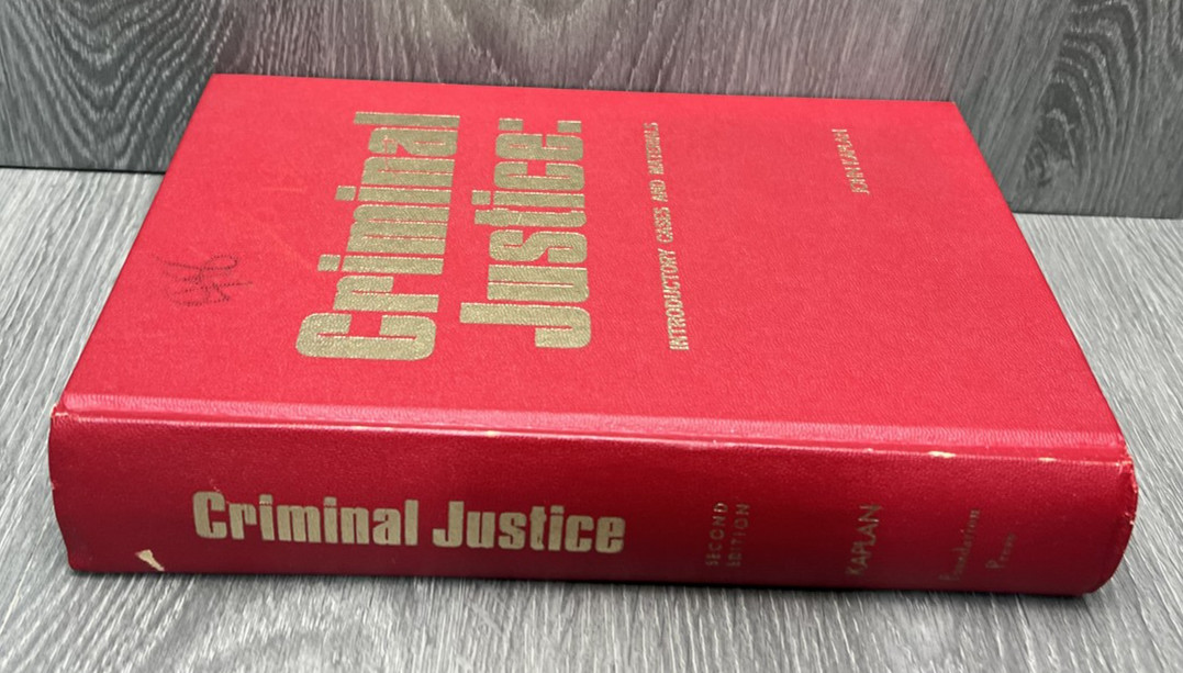 Criminal Justice Introductory Cases Materials John Kaplan 2nd Ed 1978 Hardcover