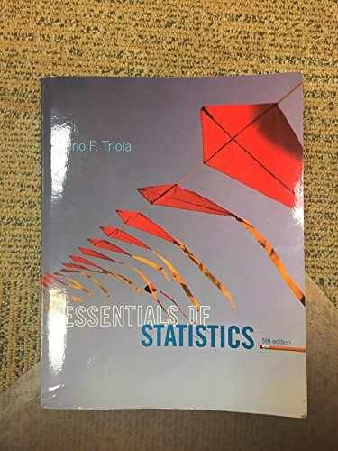 Essentials of Statistics (5th – Paperback, by Triola Mario F. – Very Good