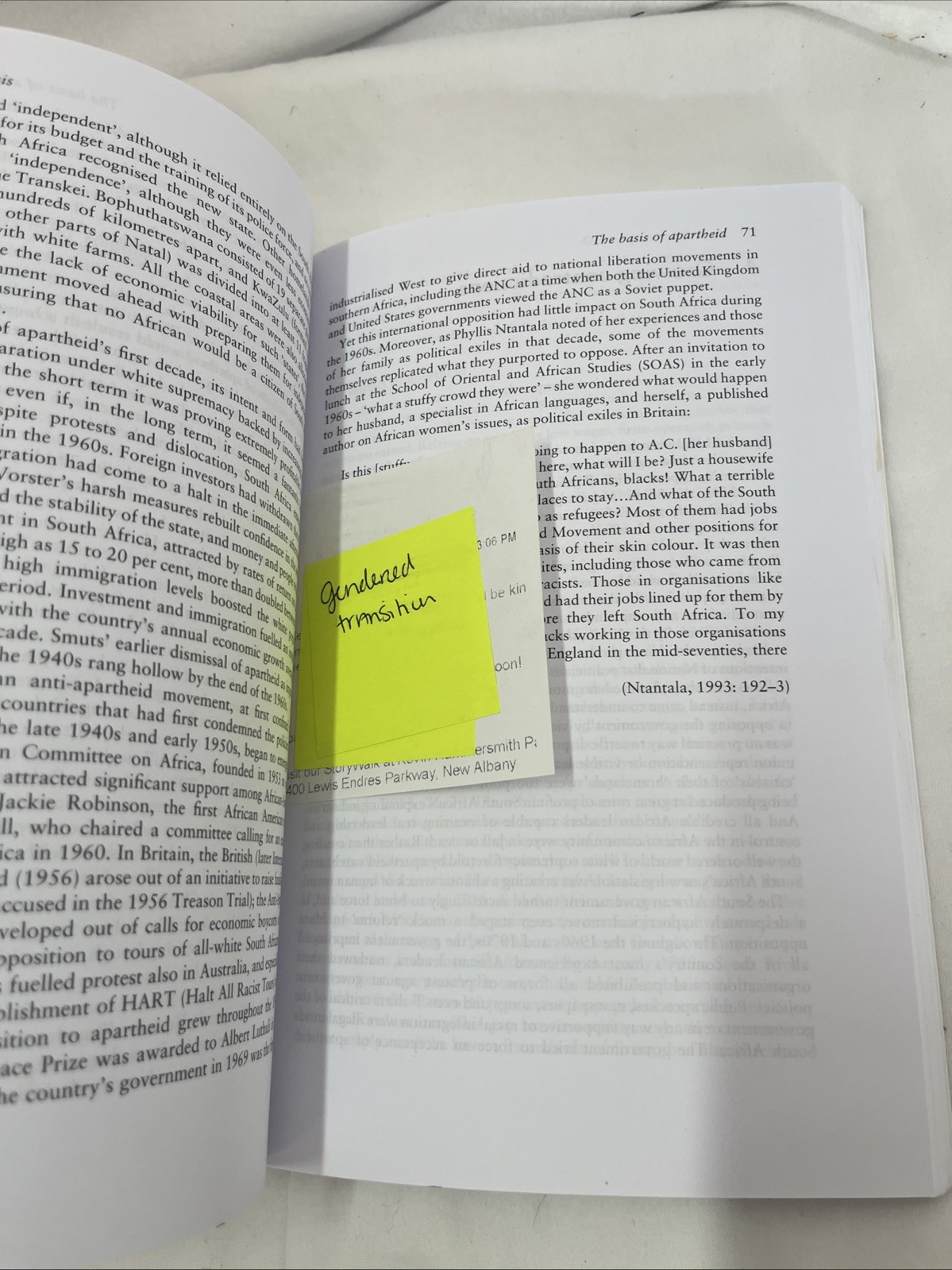 Seminar Studies: South Africa : The Rise and Fall of Apartheid by William H….