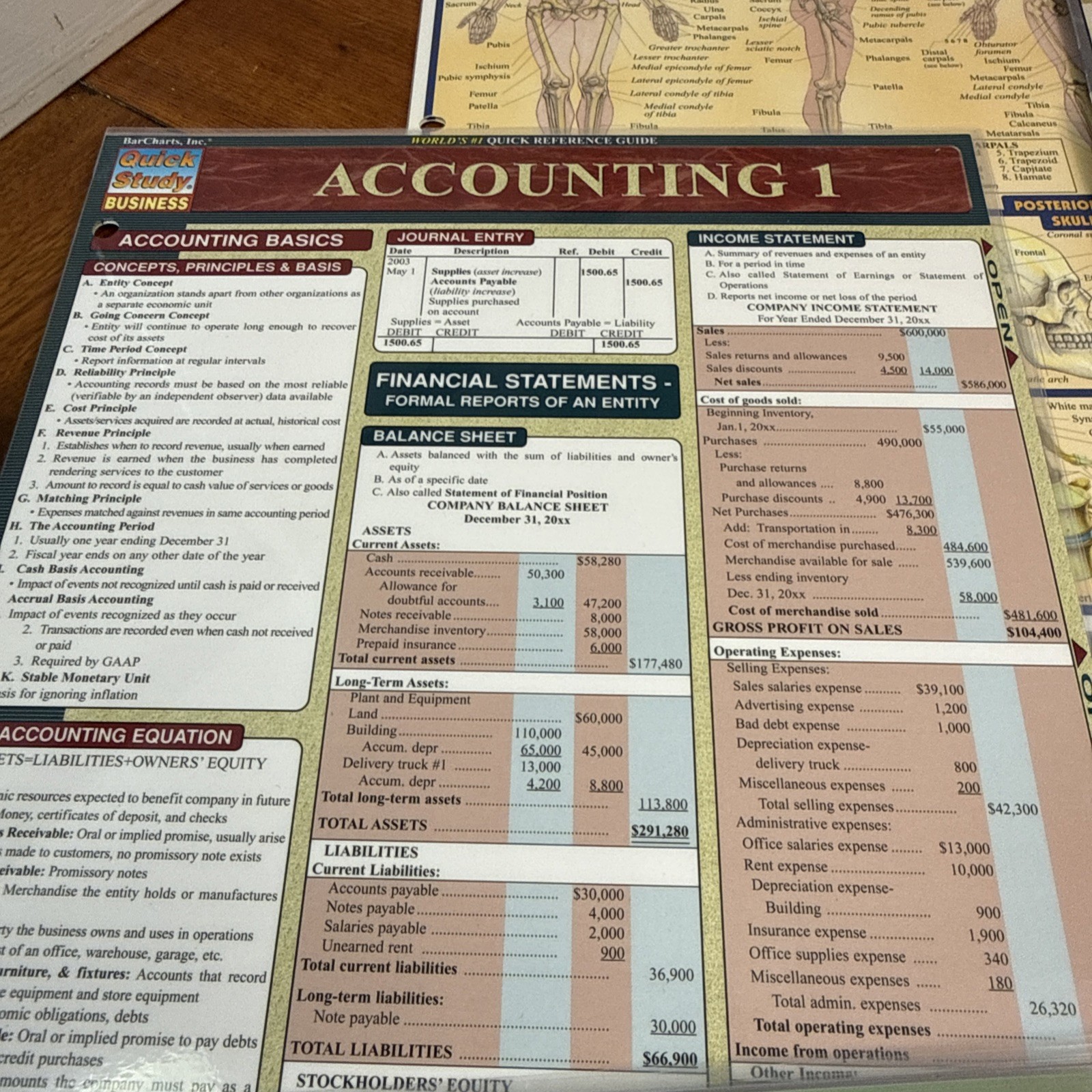 Quick Study Academic Spanish, English, Confused Words, Weights, Anatomy, Account