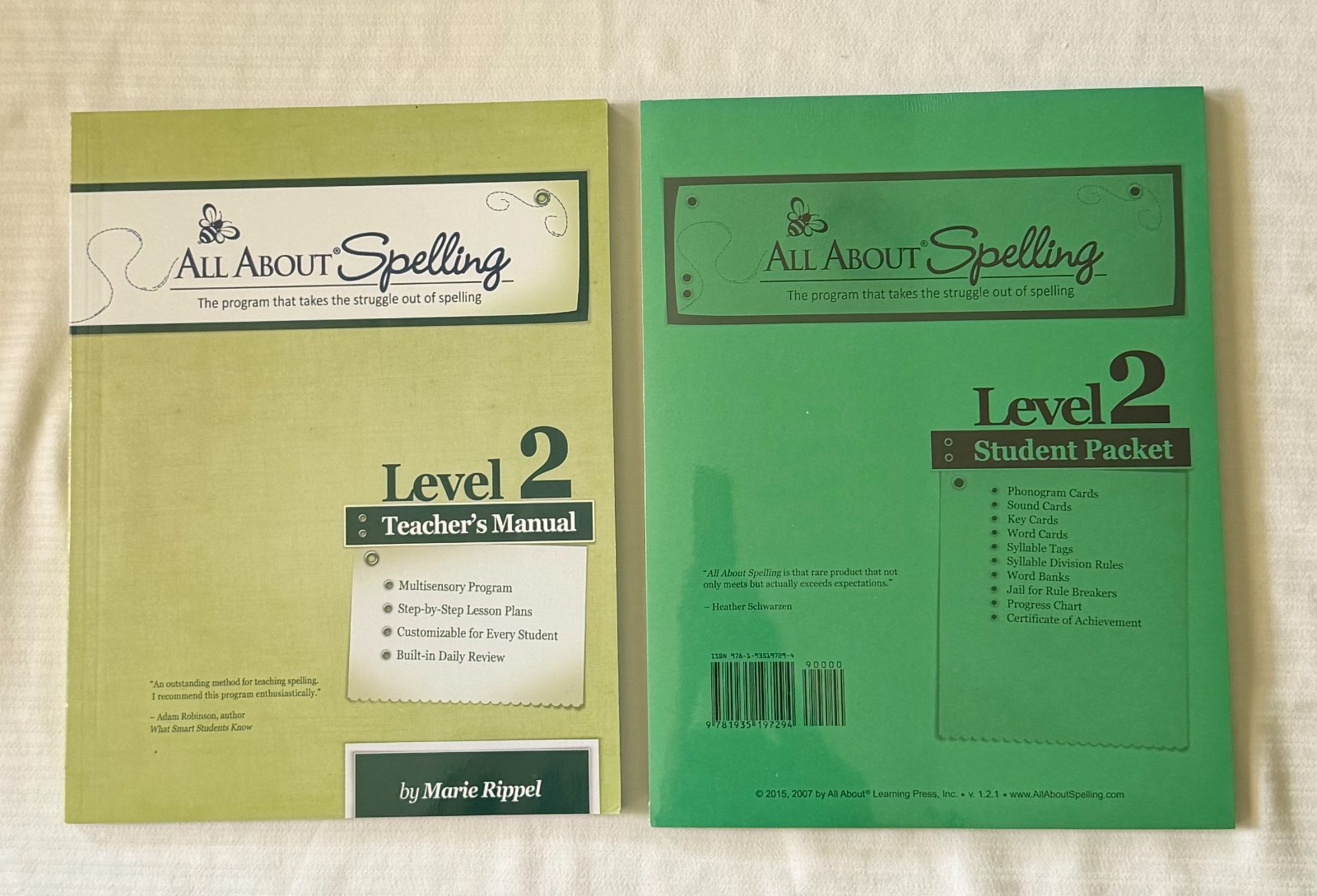 All About Spelling Level 2 Teacher Manual & Student Packet