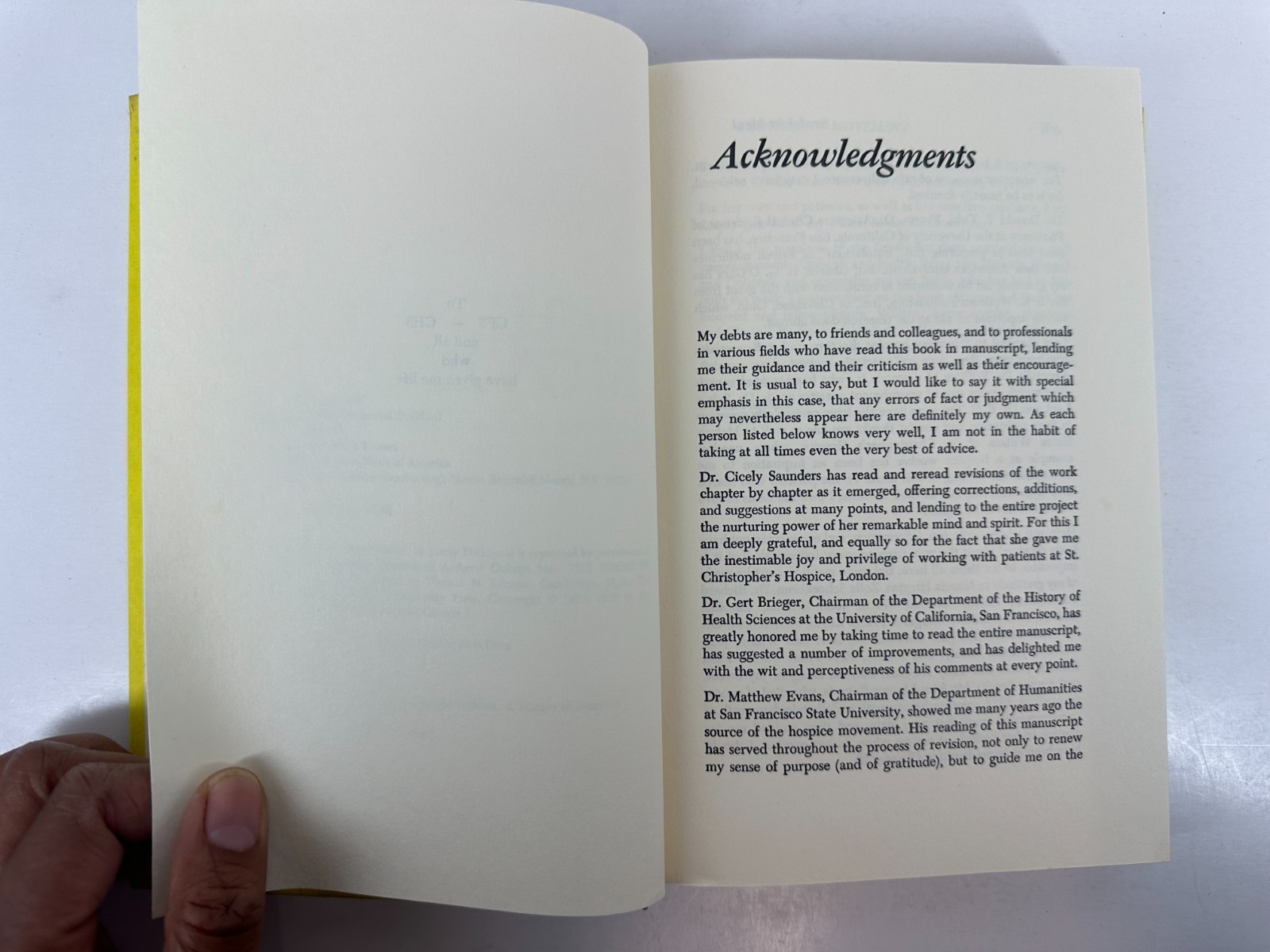 The Hospice Movement (1977, HC No DJ) Sandol Stoddard 1st Edition Vintage